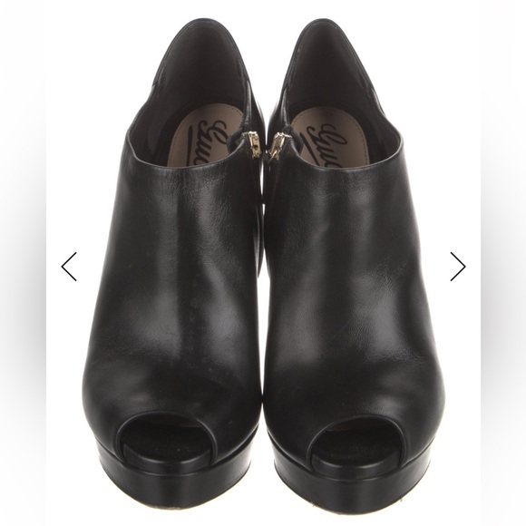 Gucci Black Leather Platform Pumps - Picture 3 of 5